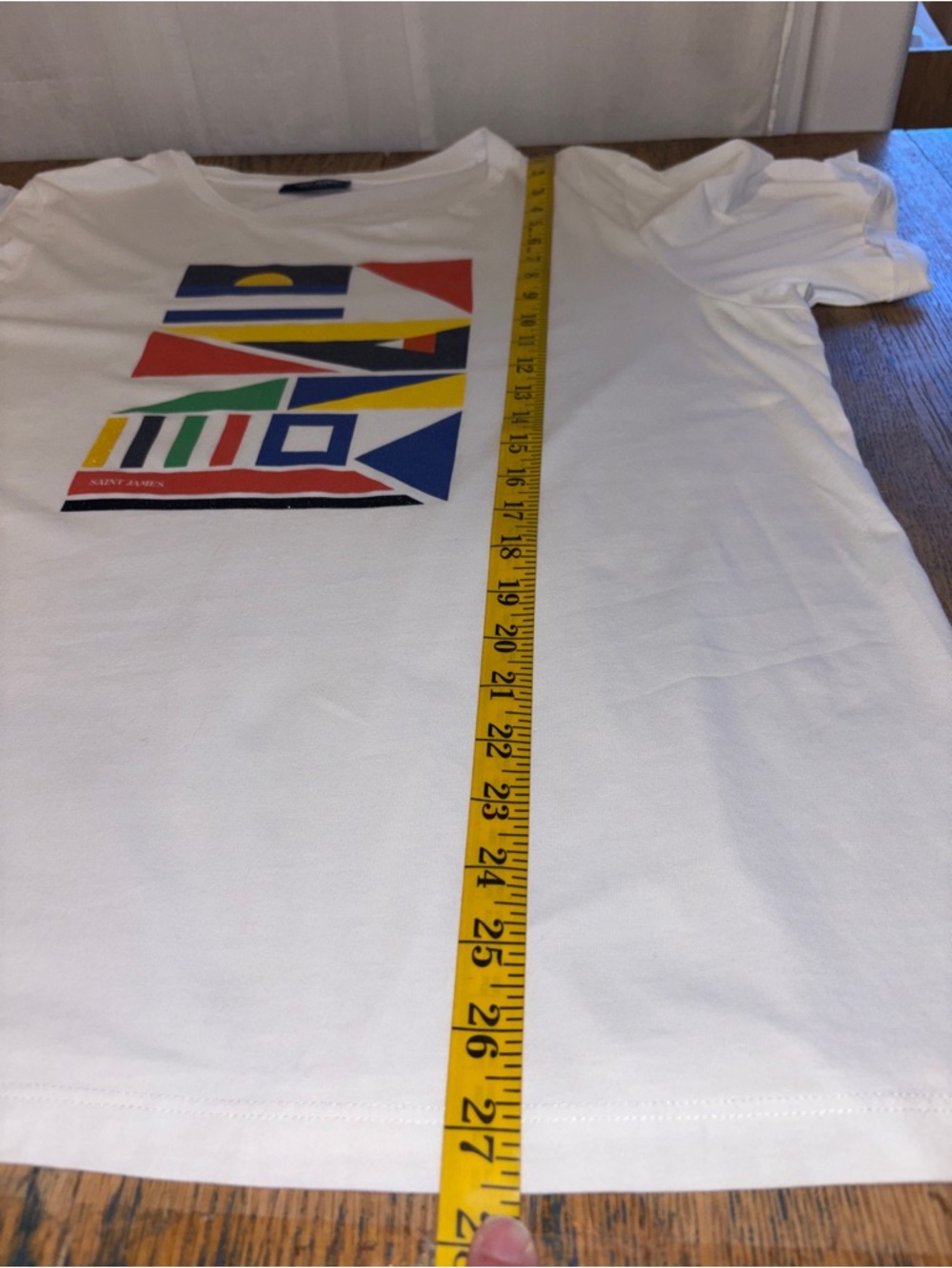 SAINT JAMES White Graphic Tee XL - Picture 8 of 8